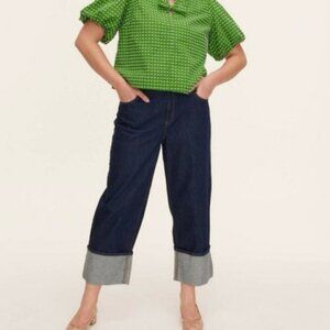 New Kate Spade NY x Target Women's Blue Wide Leg Denim Jeans, sz 2-14